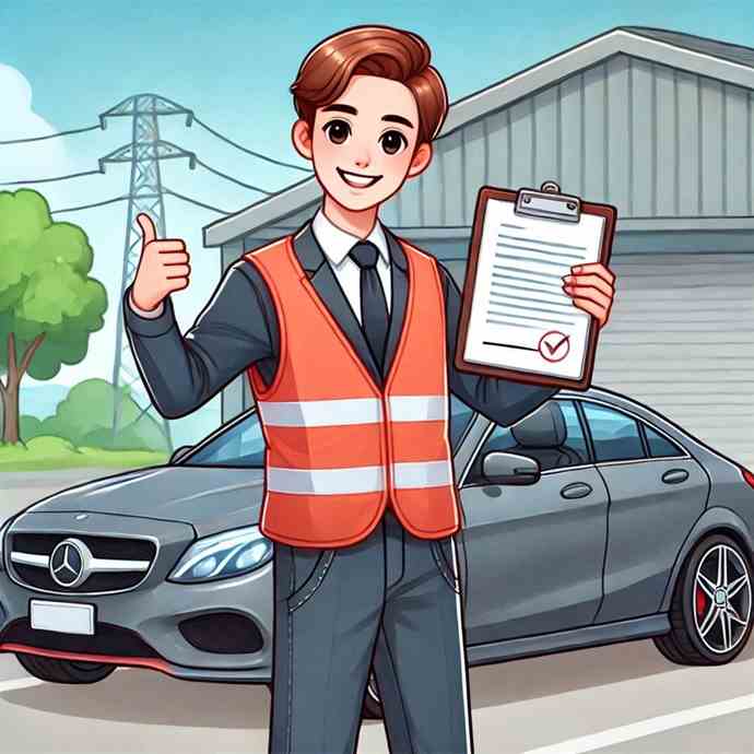 A male motorist celebrating finding a cheap car insurance deal